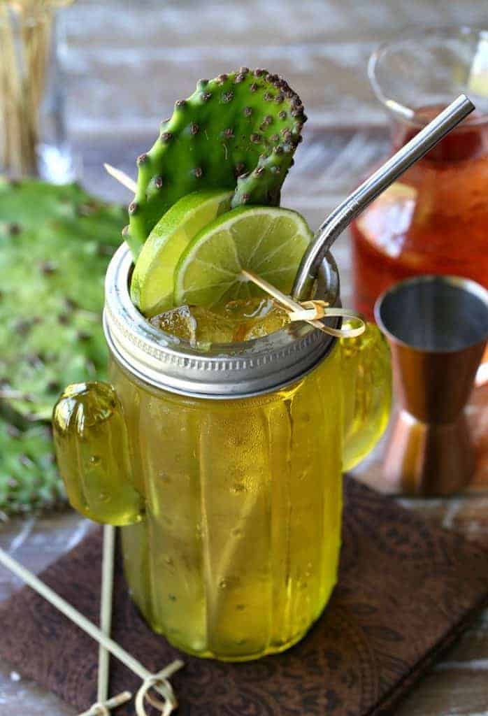 Tequila Rosé Spritzer from top in glass