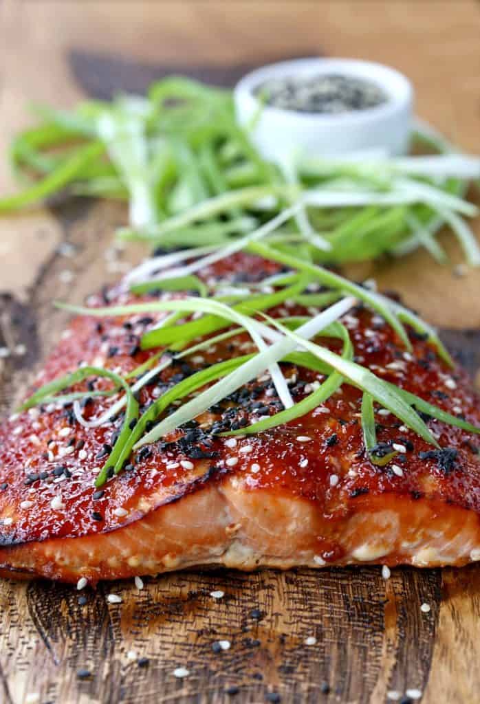 Baked Asian BBQ Salmon is an easy salmon recipe made in the oven