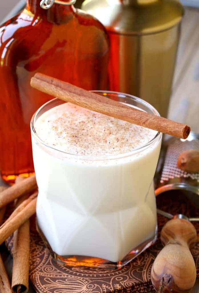 Campfire Milk Punch is a Rumchata cocktail recipe with bourbon