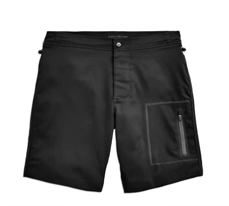 black swim trunk