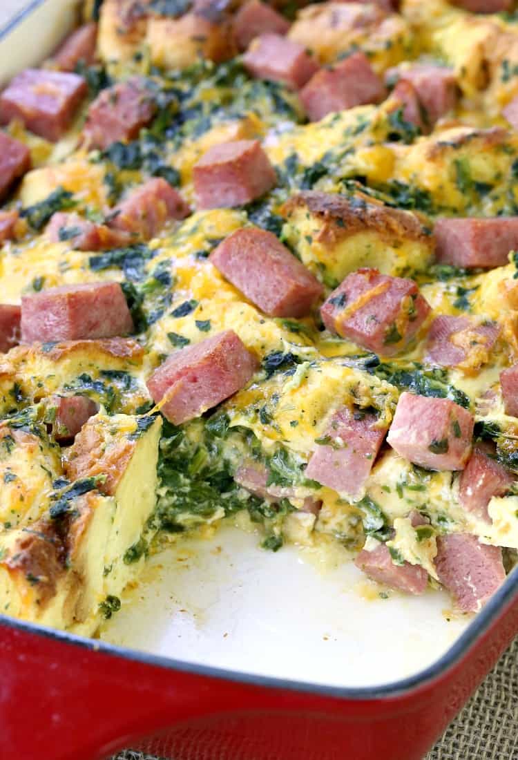 Taylor Ham Egg and Cheese Casserole is an easy breakfast recipe made with eggs, taylor ham and cheese