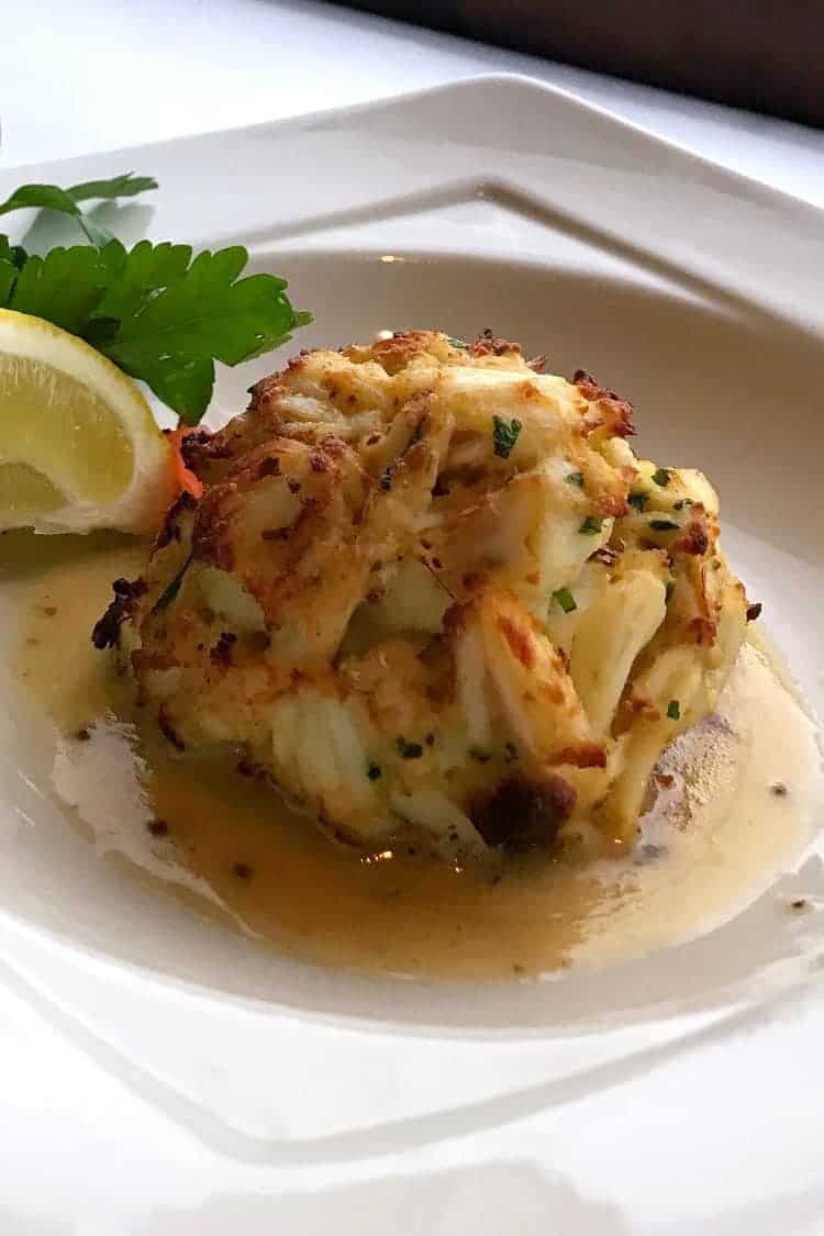 crab cake in sauce