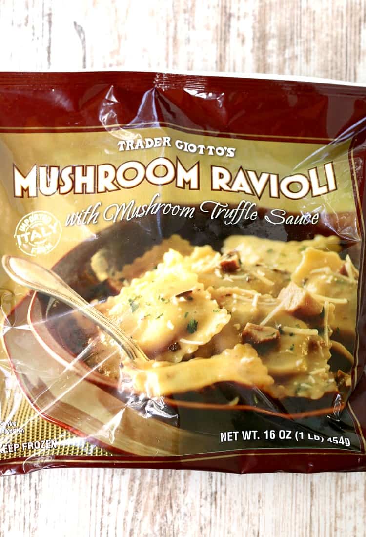 mushroom ravioli with truffle sauce