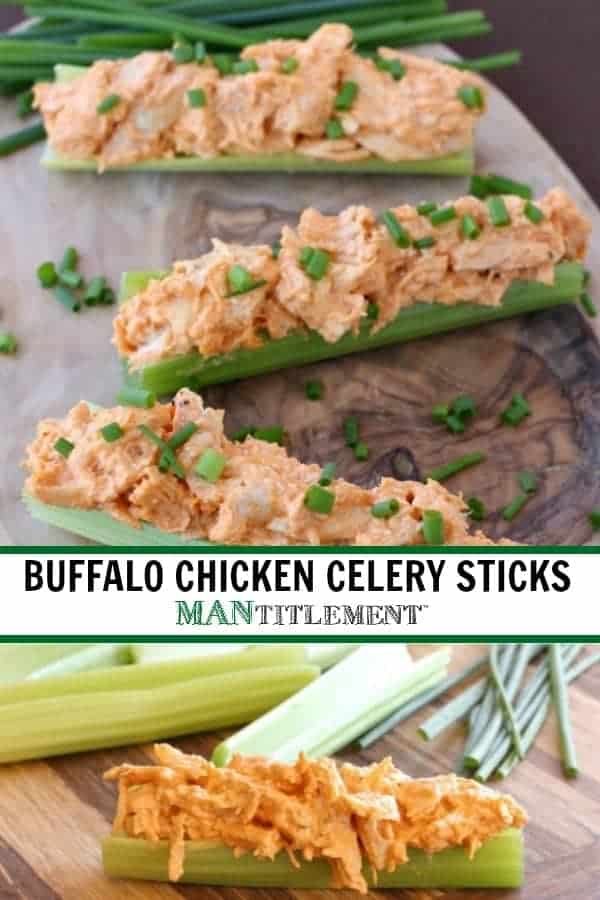 Buffalo Chicken Celery Sticks are a low carb chicken recipe