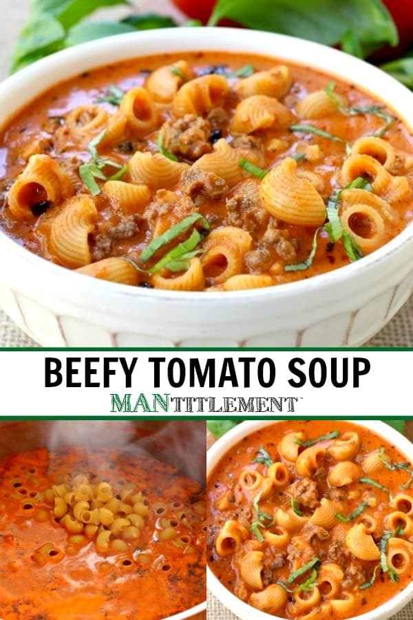 beefy tomato soup collage for pinterest