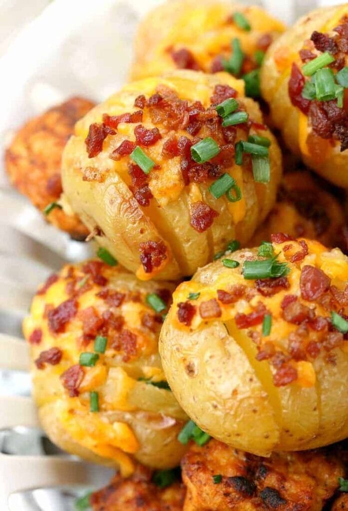 Mini Loaded Hasselback Potatoes Mantitlement