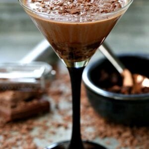 This Mississippi Mud Pie Martini is a martini recipe that can be served for dessert