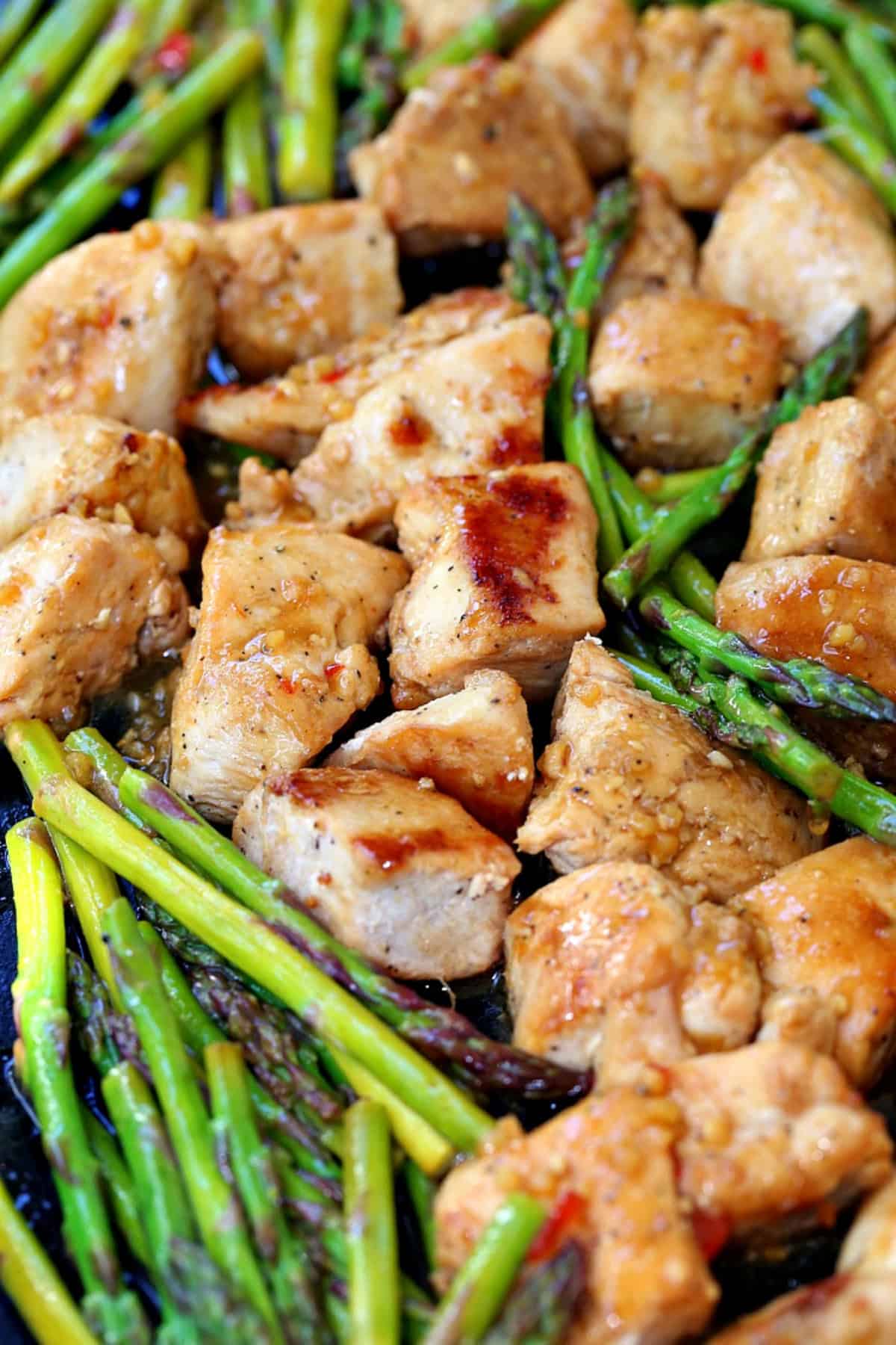 sheet pan chicken with asparagus
