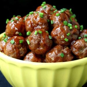 Zesty Mustard Glazed Cocktail Meatballs are a baked meatball recipe that's tossed in a dry mustard glaze