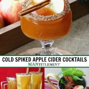 cold spiked apple cider cocktails collage for pinterest