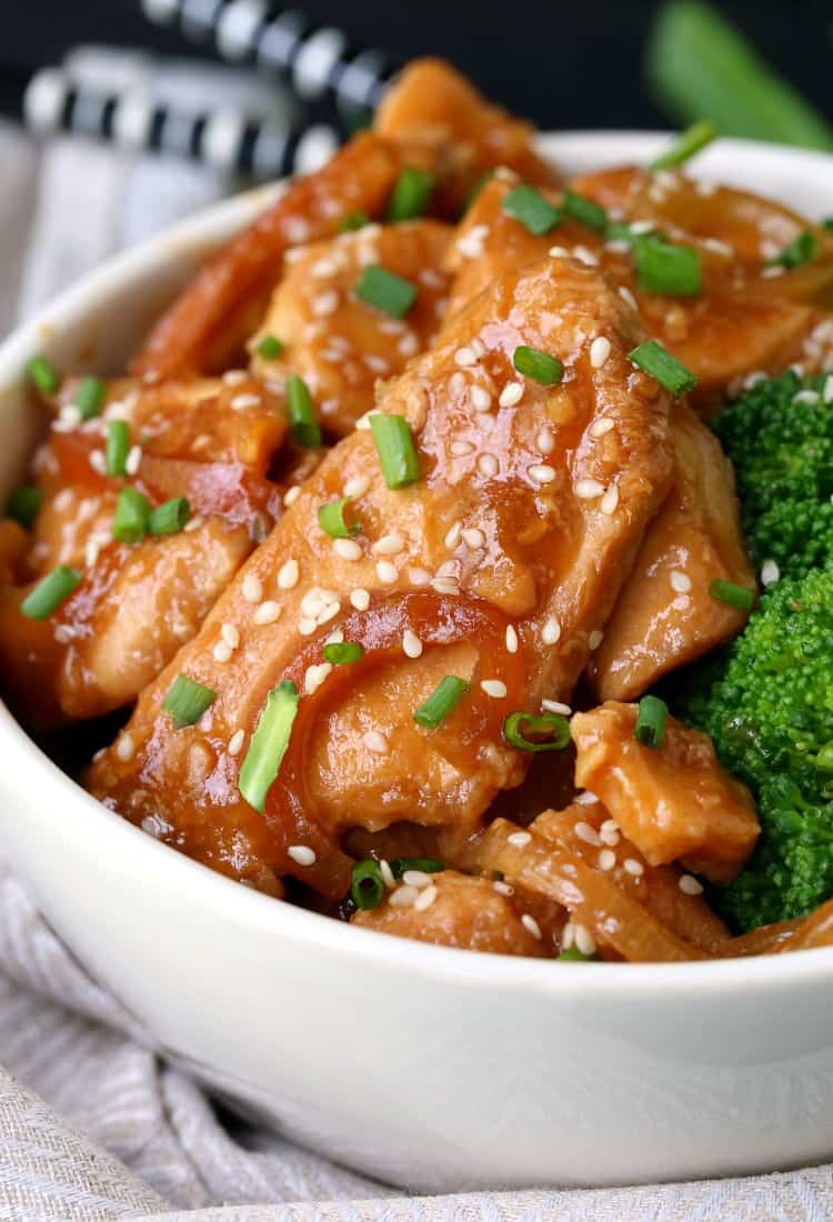 Slow Cooker Mongolian Chicken is a crock pot recipe that cooks on low for 4 hours