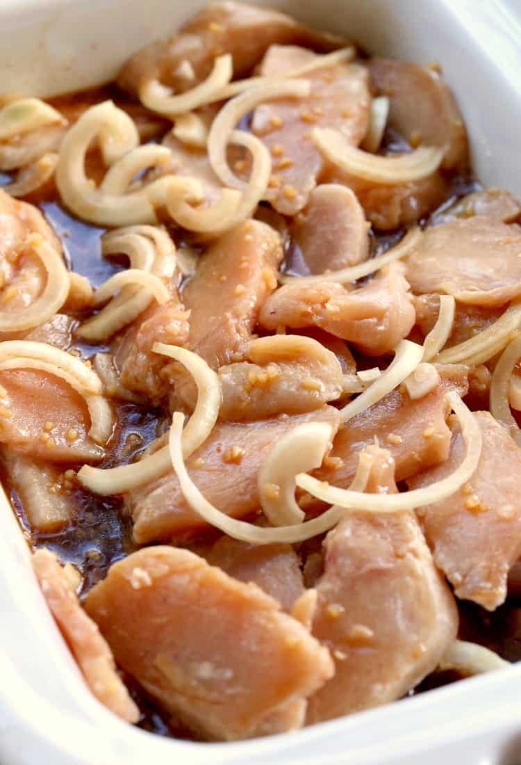 Slow Cooker Mongolian Chicken is a crock pot chicken recipe that cooks in 4 hours