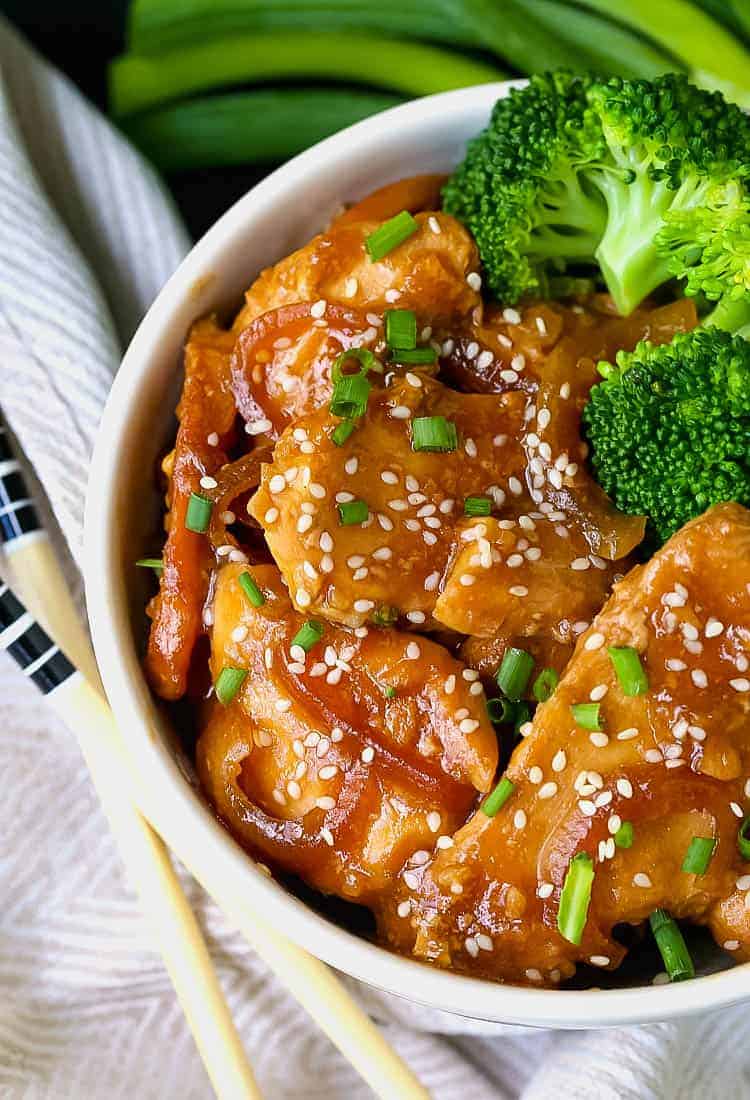 Slow Cooker Mongolian Chicken is an easy chicken recipe made in the slow cooker