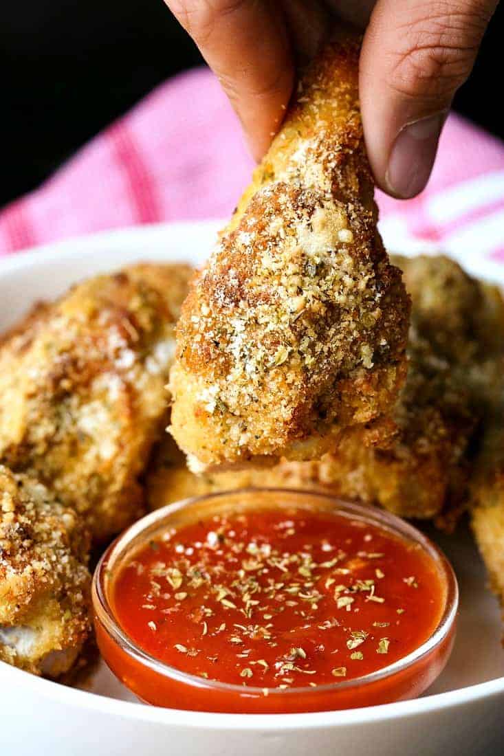 Baked Parmesan Chicken Wings Best Crispy Wings Mantitlement