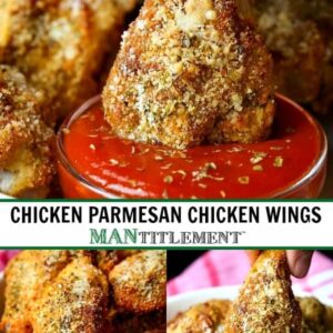 chicken parmesan chicken wing collage for pinterest
