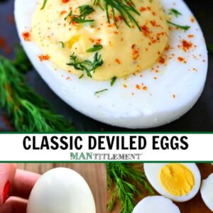 deviled eggs collage for pinterest