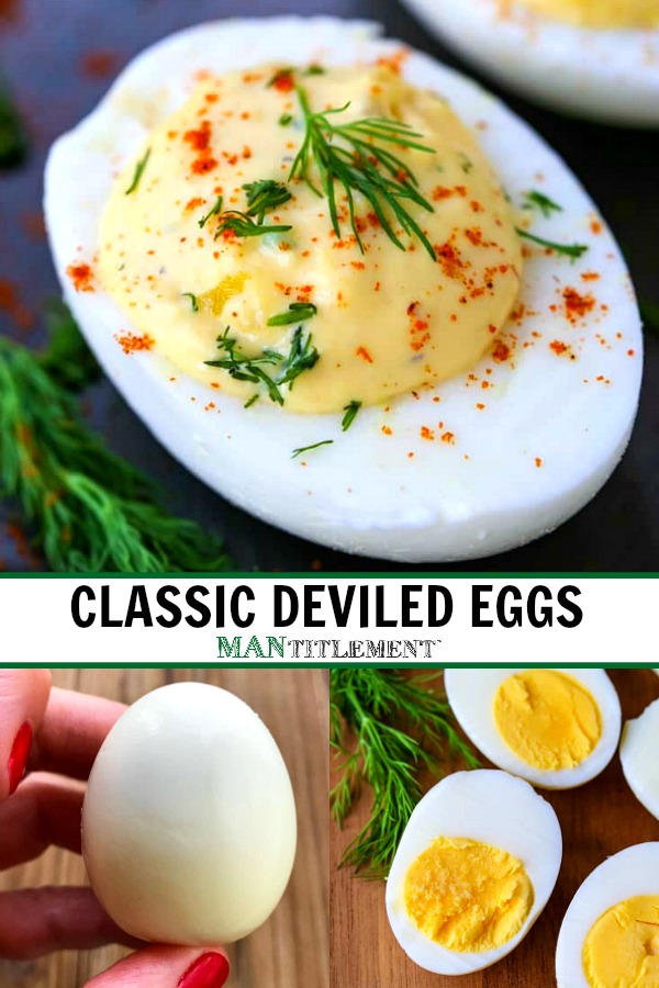 deviled eggs collage for pinterest