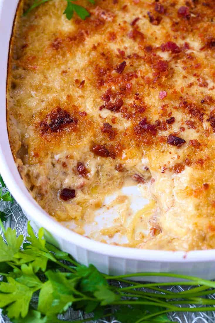 Spaghetti Squash with Bacon and Gruyere is a side dish recipe with bacon and gruyere cheese