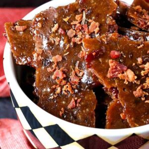 Easy Bourbon Bacon Brittle is a brittle recipe that can be given as a gift for the holidays