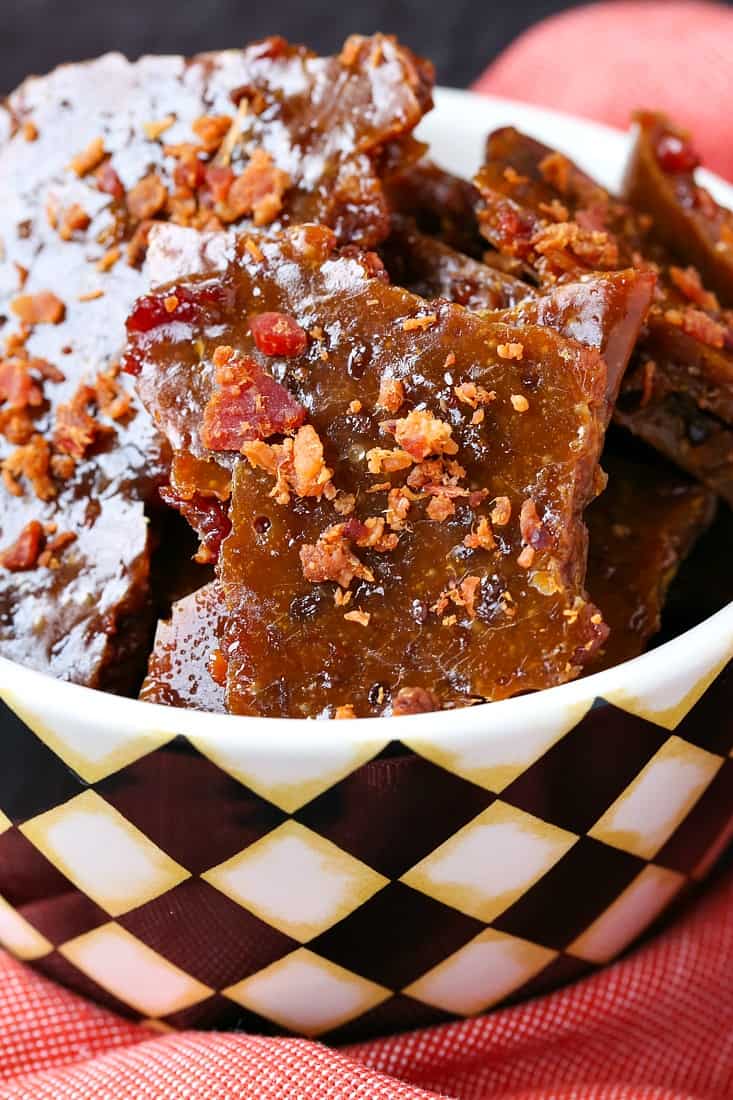 Easy Bourbon Bacon Brittle is a bourbon bacon brittle recipe that's done in 15 minutes