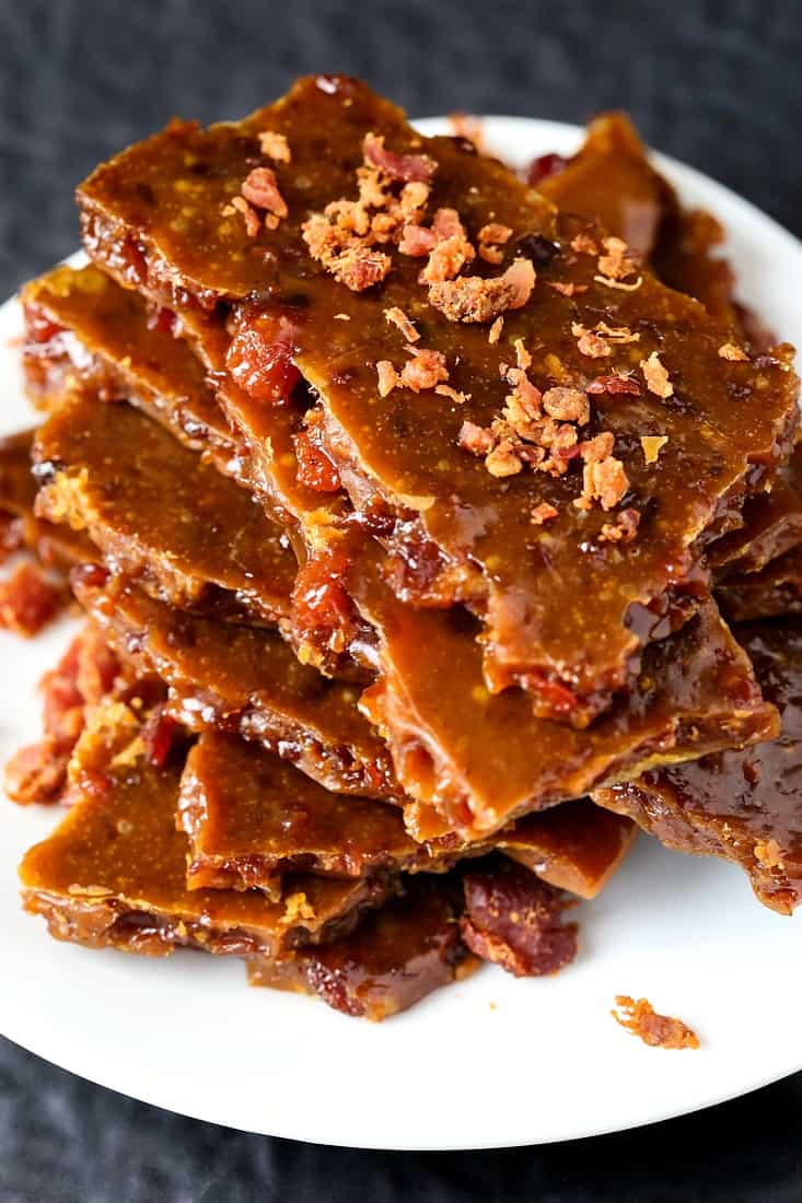 Easy Bourbon Bacon Brittle is a bacon brittle recipe with a touch of bourbon