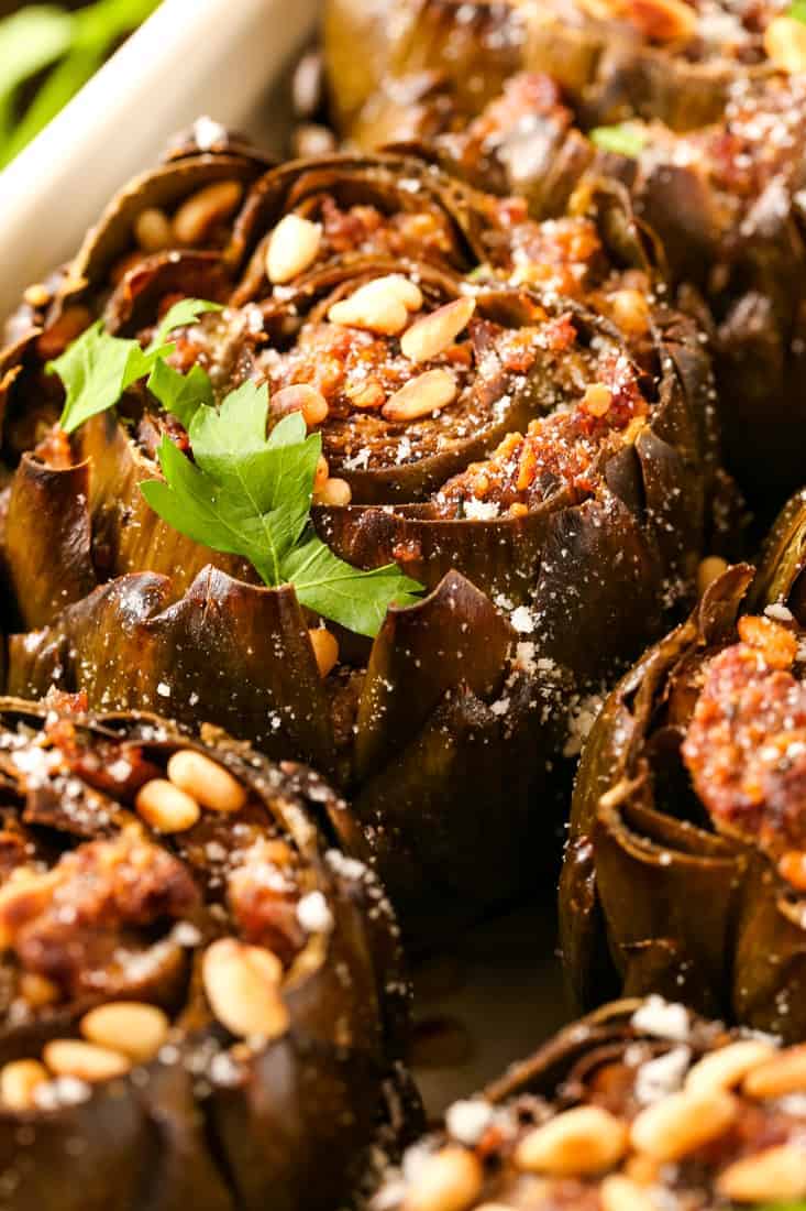 Grandma's Best Stuffed Artichokes are an artichoke side dish perfect for the holidays