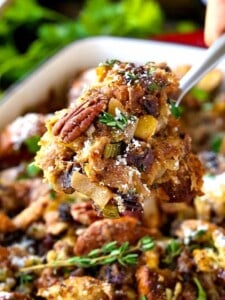 Pecan, Fig and Pear Vegetarian Stuffing | Must Try Thanksgiving Recipe