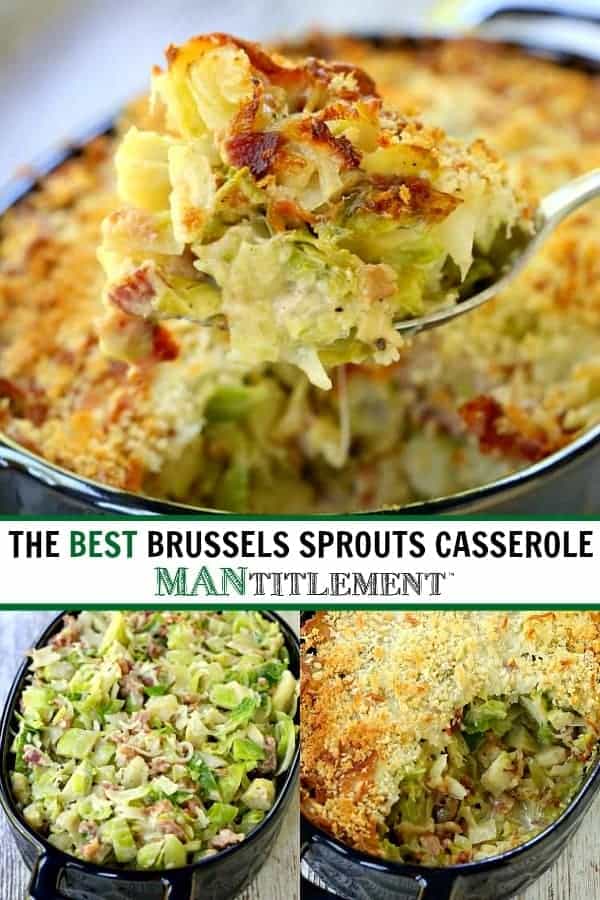 brussels sprouts casserole collage for pinterest