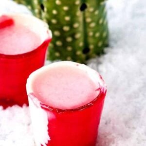 Frosty Peppermint Tequila Shots are a tequila shot recipe with schnapps