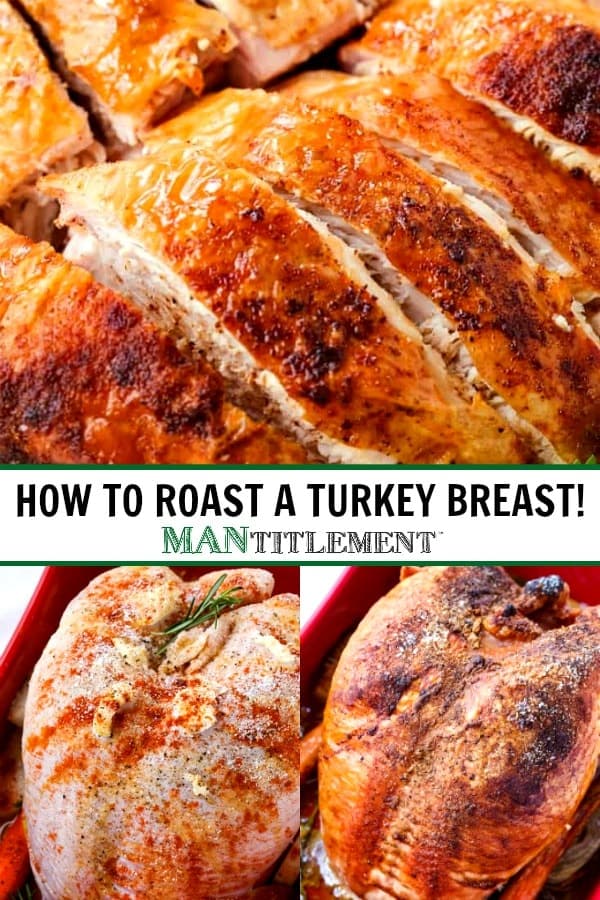roasted turkey breast collage for pinterest