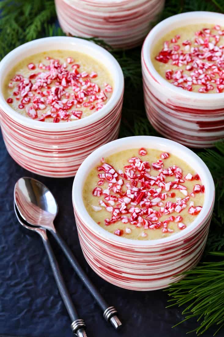 Instant Peppermint Eggnog Pudding is an eggnog dessert recipe with or without alcohol