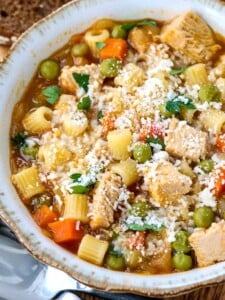 Leftover Turkey Noodle Soup is a leftover turkey recipe for a healthy soup dinner