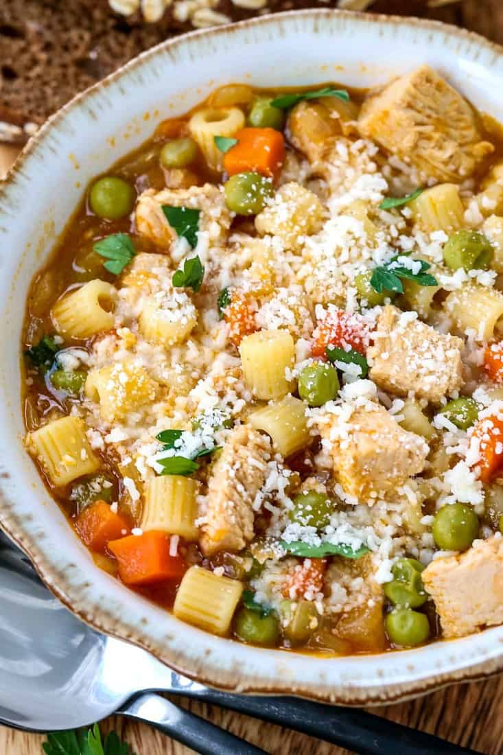 Leftover Turkey Noodle Soup is a leftover turkey recipe for a healthy soup dinner