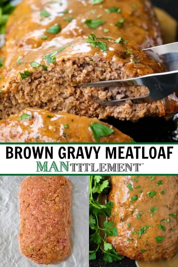 Brown Gravy Meatloaf is a beef meatloaf recipe covered with a homemade brown gravy