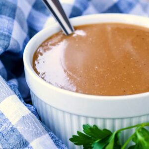 Brown Gravy Recipe is a gravy recipe made without drippings and beef broth