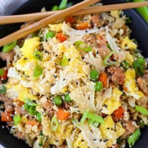 Cauliflower Fried Rice is a fried rice recipe made with cauliflower instead of regular rice