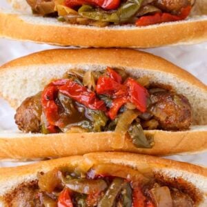 Crock Pot Sausage and Peppers are a slow cooker recipe for Italian sausage