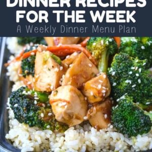 Dinner Recipes For The Week is a weekly menu planner for dinner recipes