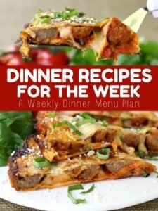 Dinner Recipes For the Week is a weekly menu dinner planner