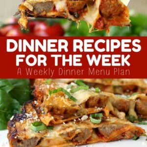 Dinner Recipes For the Week is a weekly menu dinner planner