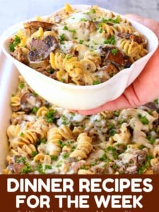 Dinner Recipes For the Week is a weekly dinner menu planner