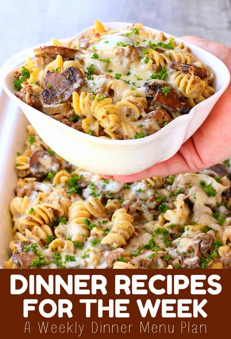 Dinner Recipes For the Week is a weekly dinner menu planner