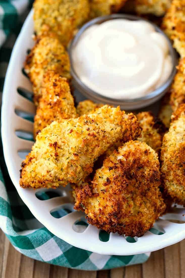 Air Fryer Chicken Nuggets are a healthy chicken recipe with ranch flavoring