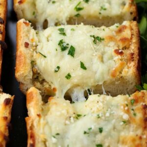 Easy Cheesy Garlic Bread is a garlic bread recipe with mozzarella cheese