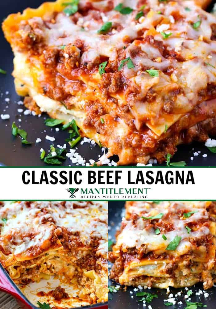 lasgana recipe collage for pinterest