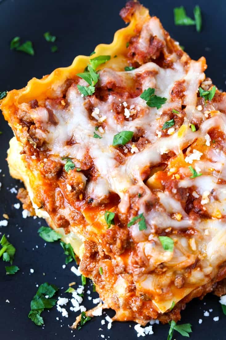 This Classic Beef Lasagna is a lasagna recipe that can be made ahead for easy dinners