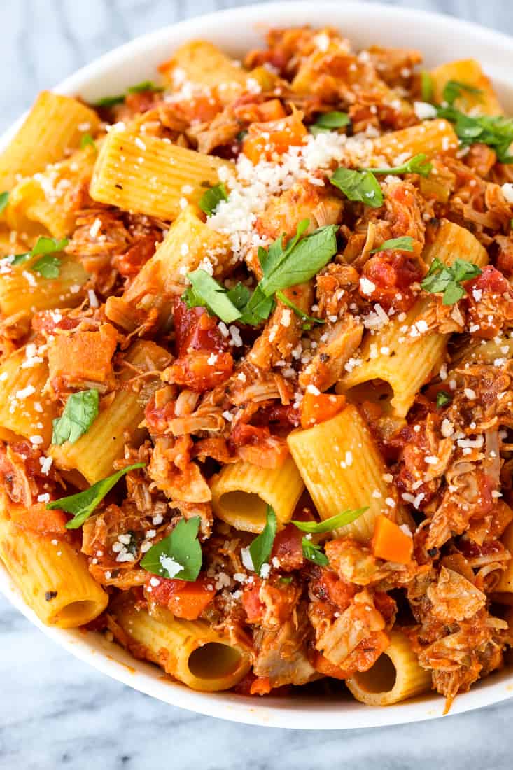 Easy Turkey Bolognese is a leftover turkey recipe that is made into a thick pasta sauce