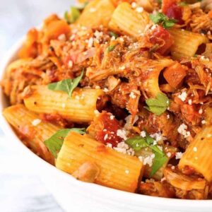 Easy Turkey Bolognese is a pasta sauce recipe with turkey, carrots and celery