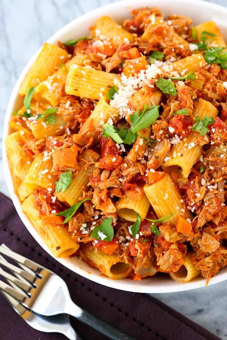 Easy Turkey Bolognese is a pasta sauce recipe that uses leftover turkey