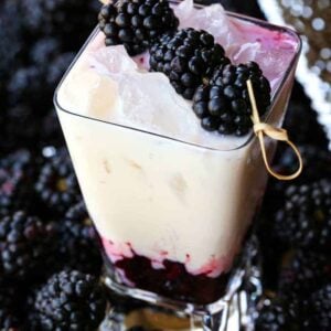 A RumChata Blackberry Fool is a RumChat drink that has only a few simple ingredients